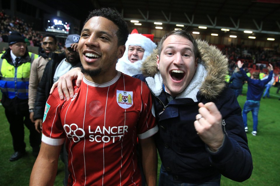 Korey Smith is happy for supporters to celebrate with him at the final whistle