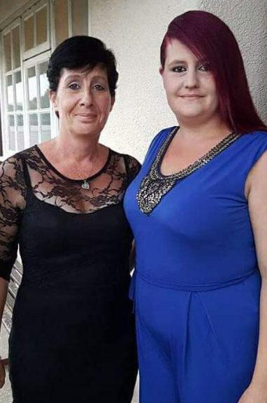  Tasha Lambert, right, took a pregnancy test in July 2015, after her mum Sabrina, left, noticed her stomach 'looked rounder'