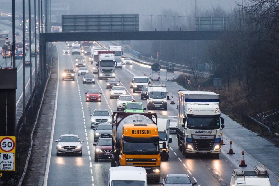 Frantic Friday had already begun on the M60 near Clifton, Manchester early yesterday morning