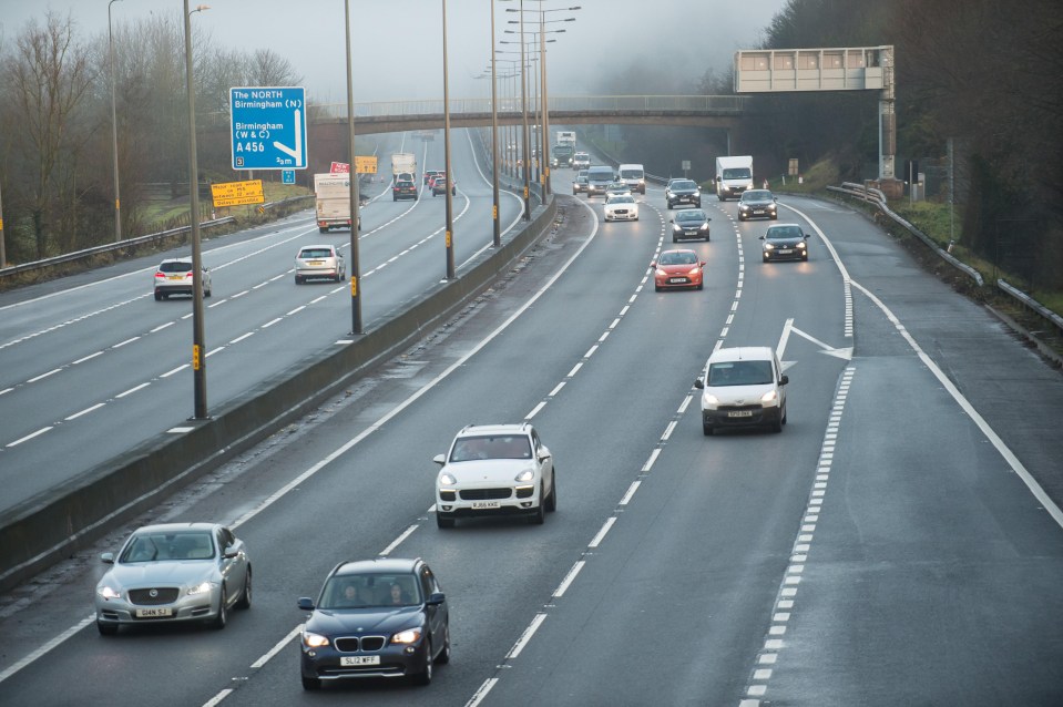 Drivers made an early getaway on the M5 motorway near to Junction 3, Birmingham yesterday morning