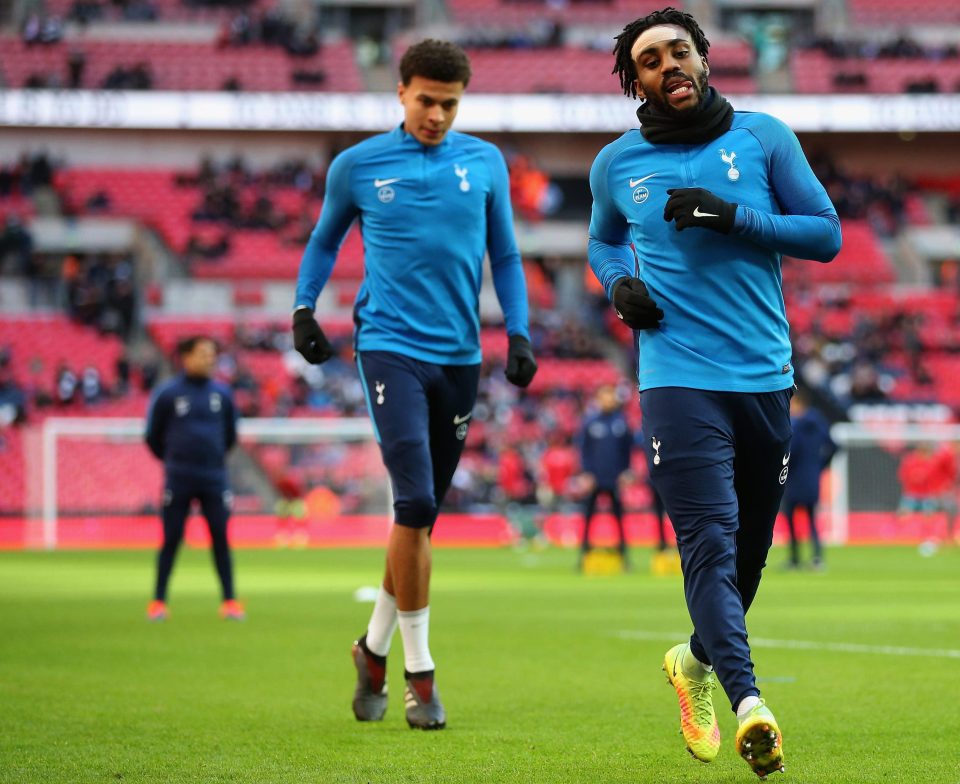  Spurs defender Danny Rose managed to start despite the head wound