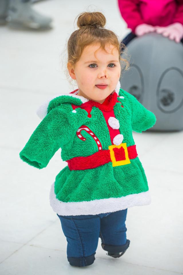  Brave Harmonie-Rose Allen enjoys a day out ice skating in Somerset