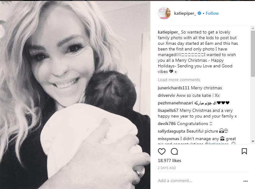  The television presenter first introduced her daughter to the world with a sweet Instagram post