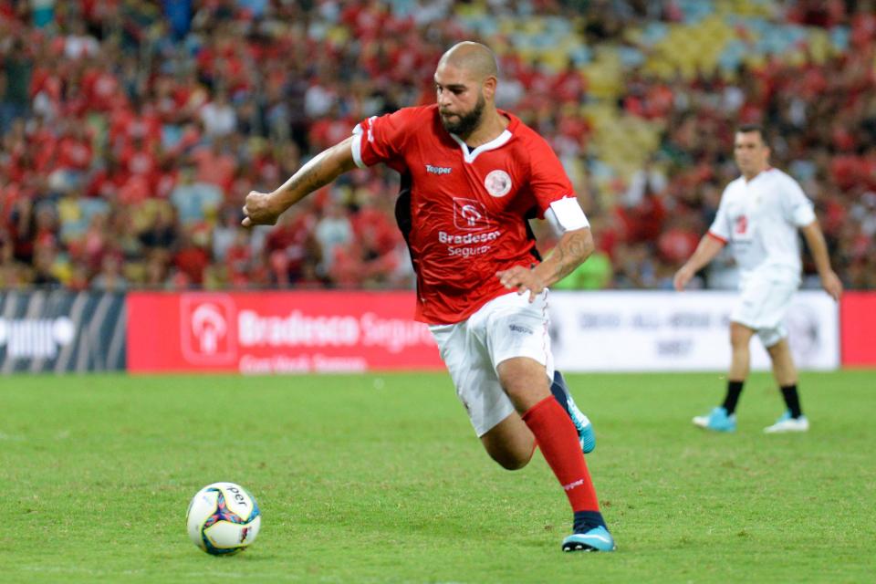  Adriano in action during the Game of the Stars match