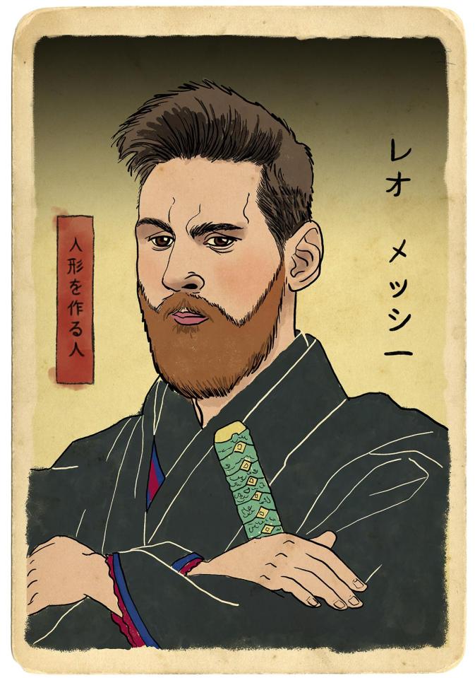  Lionel Messi as a Samurai warrior