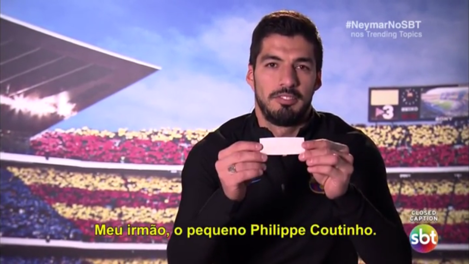  Luis Suarez reveals he got Philippe Coutinho in Neymar's Secret Santa game