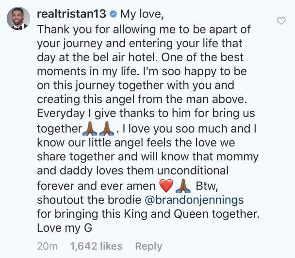  The basketball star shared this emotional post underneath Khloe's message