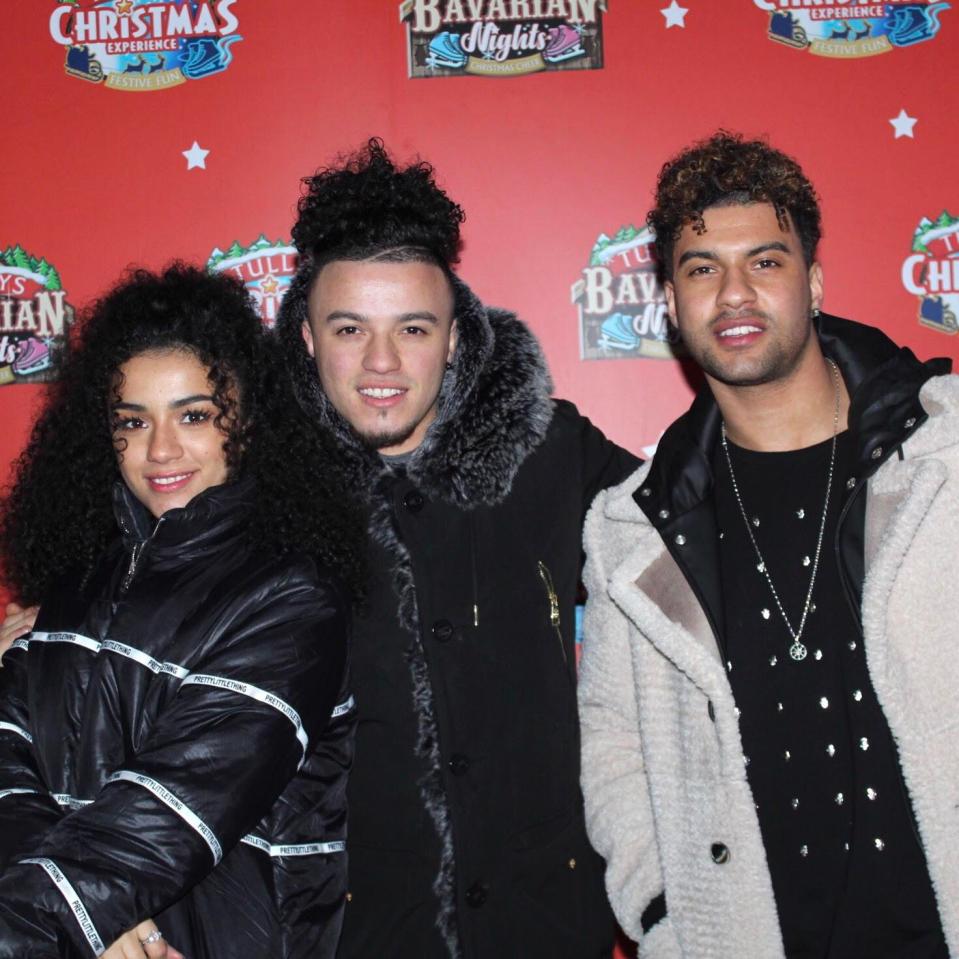  Jay was joined by his sister, Shereen, and brother Kyle, for the evening of fun in Surrey