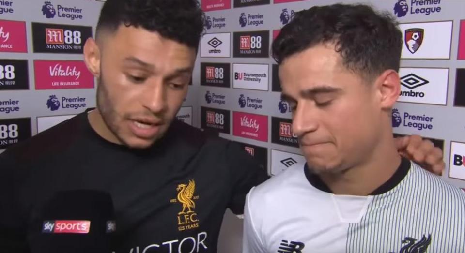  Alex Oxlade-Chamberlain bailed Philippe Coutinho out when awkward question was asked over his future