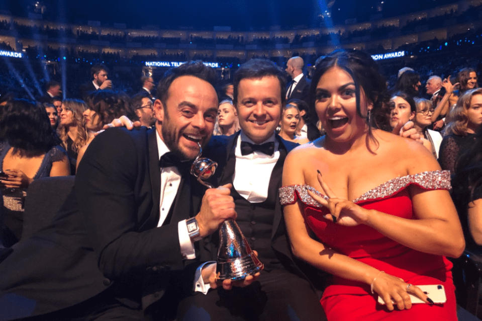  Ant McPartlin and Scarlett Moffat celebrated with Declan Donnelly at the NTAs