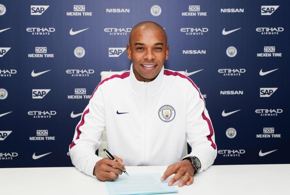  Fernandinho has penned a new two year deal with Manchester City