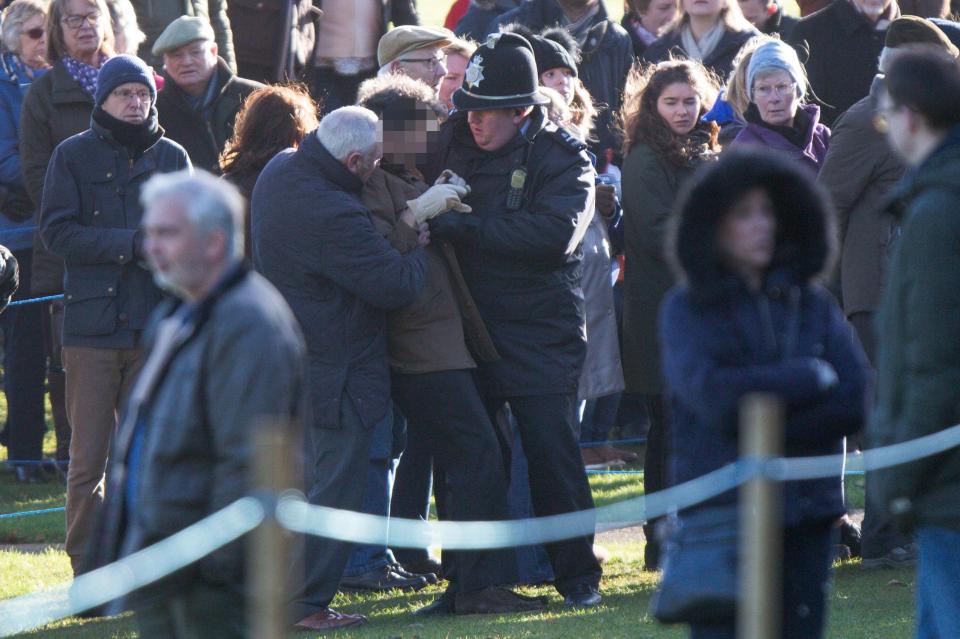  Officers rushed to the man's aid, believed to be in his 50s