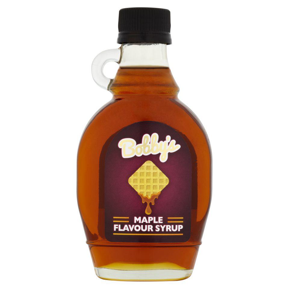  Normally Bobby's maple flavoured syrup costs £1 at Iceland