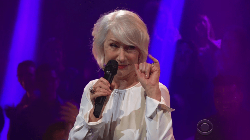  Helen Mirren mocked James' Corden's manhood on The Late Late Show