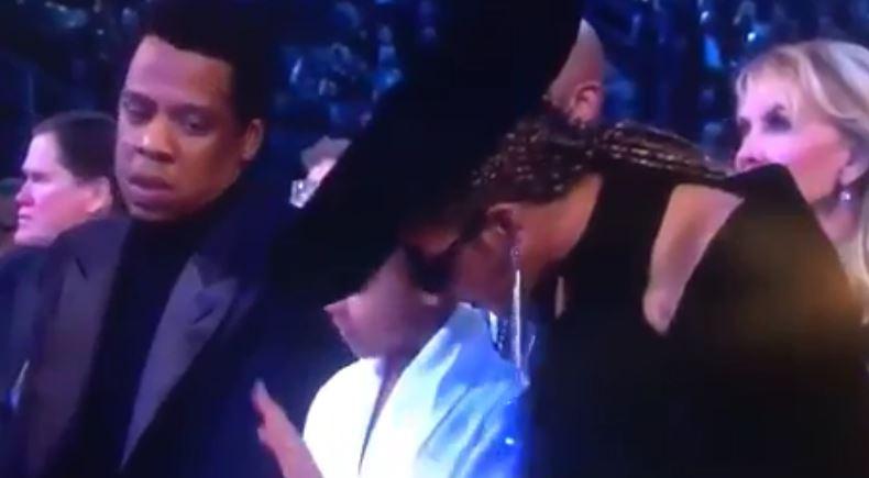  Jay Z looked like he'd been thoroughly told off by his six-year-old daughter