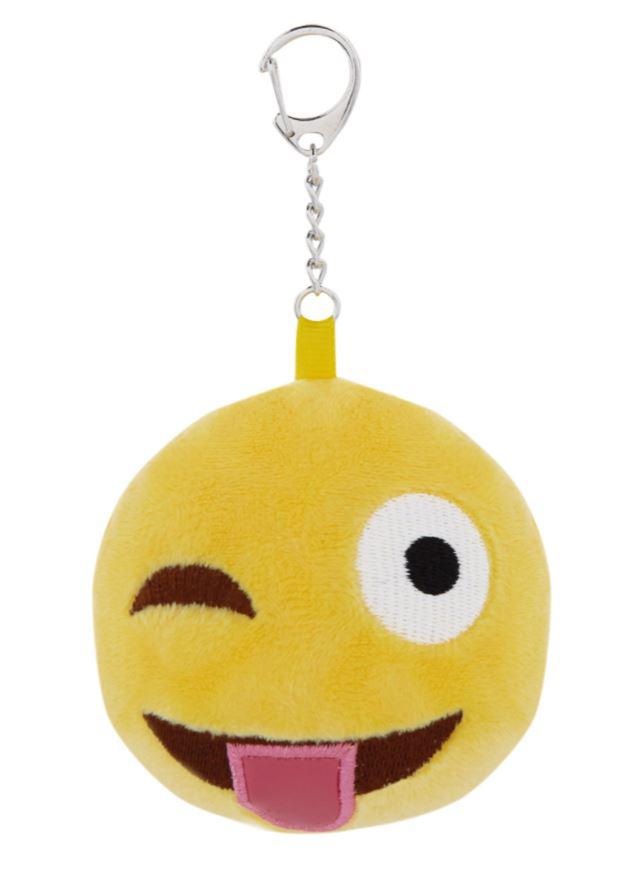 This fluffy yellow winky face emoji key chain was on sale last year for £2