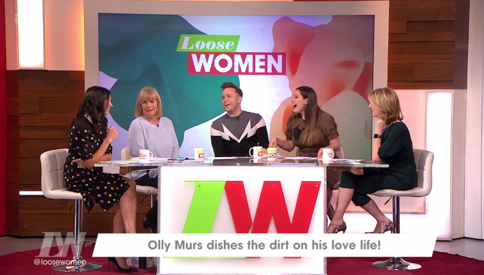  The Loose Women panellists grilled Olly about his love life