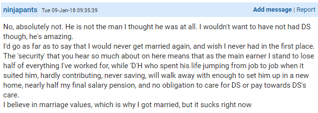  This woman was open about her husband's lack of financial contribution