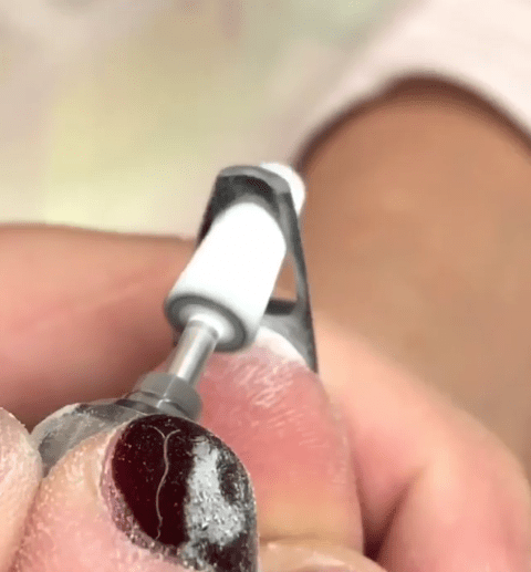 The inside of the nail is carefully hollowed out to prevent it from shattering 