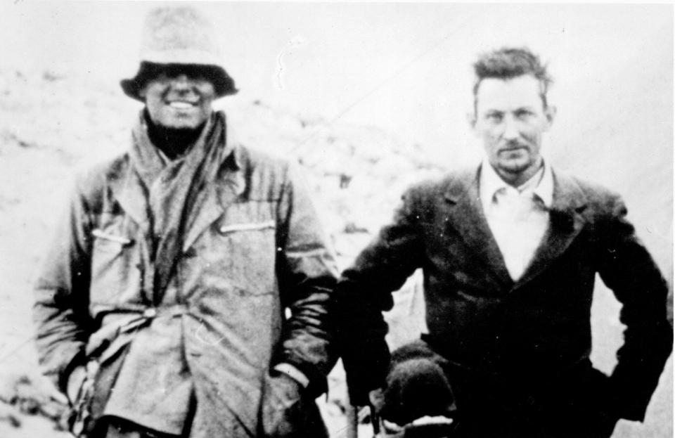  Andrew Irvine, left, and George Mallory, right, went missing on Everest in 1924