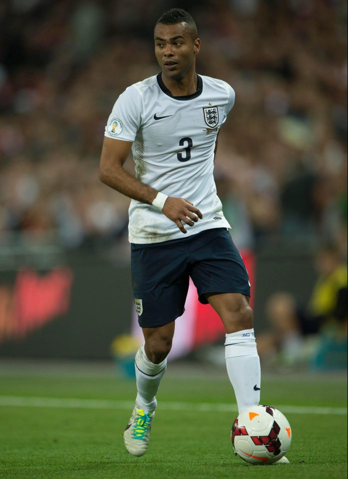  Ashley Cole won 107 caps for England before his international retirement in 2014