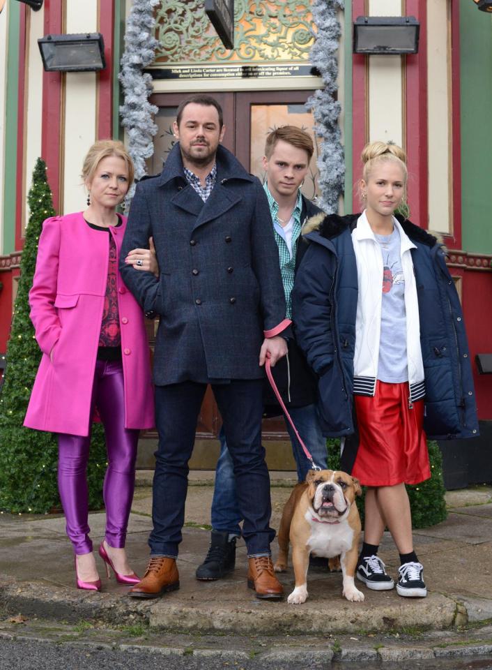  She was the daughter of Danny Dyer's character Mick (centre)