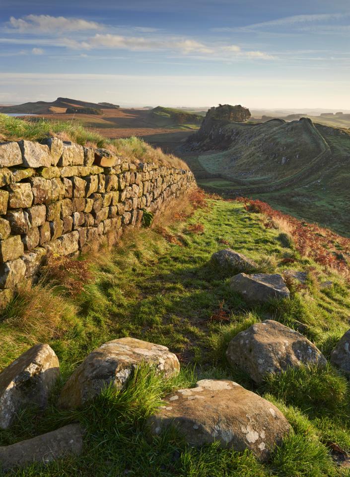  The 1,900-year-old Hadrian’s Wall runs the width of England