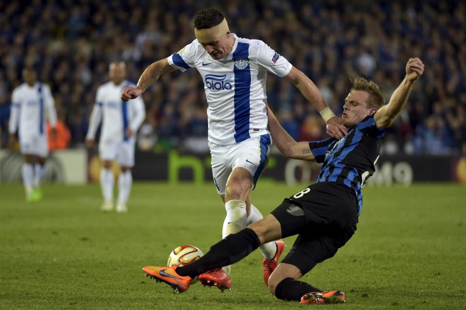  Leeds also signed Laurens De Bock, right, from Club Brugge