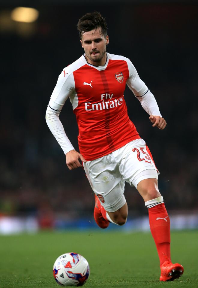  Carl Jenkinson is still on Arsenal's books but currently on loan at Birmingham