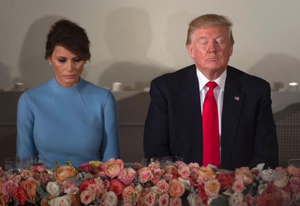 at Trump’s  inauguration and Melania spent the ceremony “on the verge of tears”