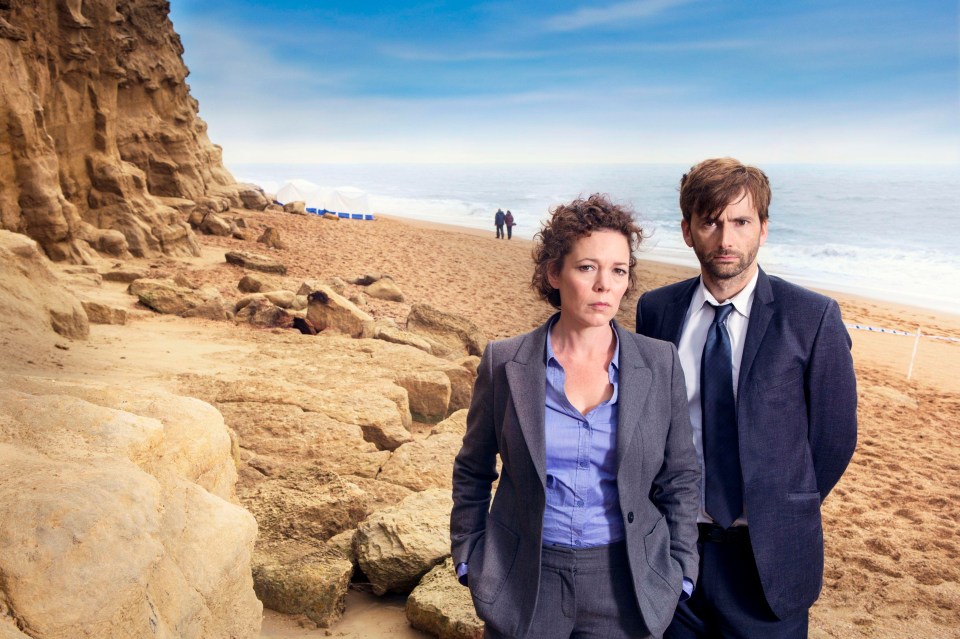 ITV's Broadchurch, starring Olivia Coleman and David Tennant, is up for Crime Drama of the year