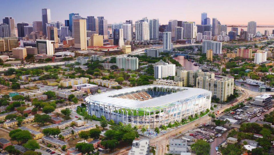  A view of the proposed 25,000-seater stadium in Miami