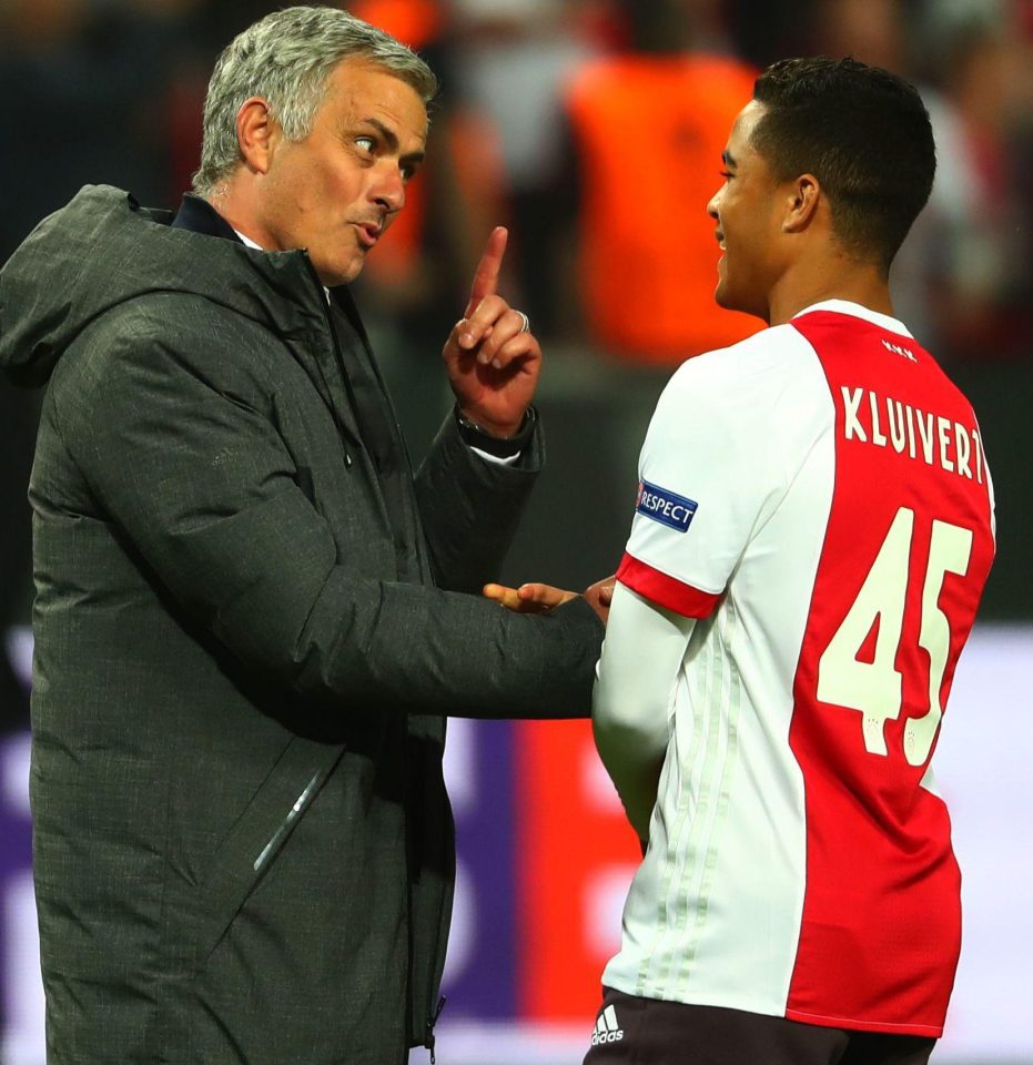  Justin Kluivert has revealed what Jose Mourinho said to him