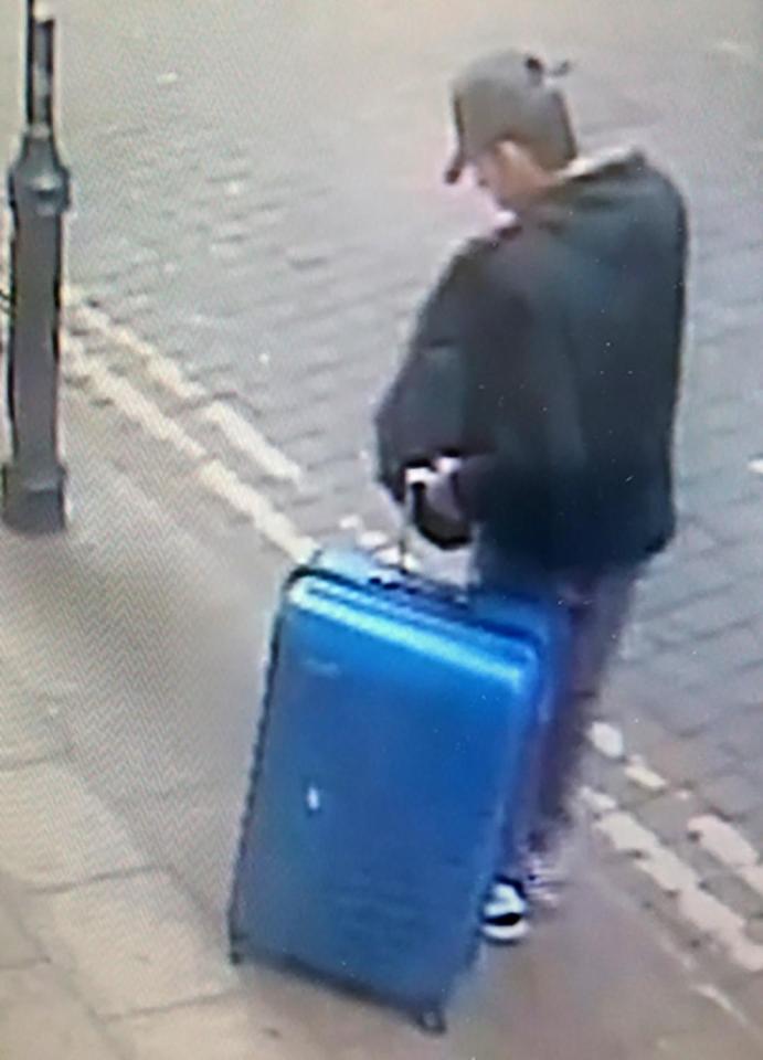  Abedi seen with a blue suitcase in Manchester just hours before the attack