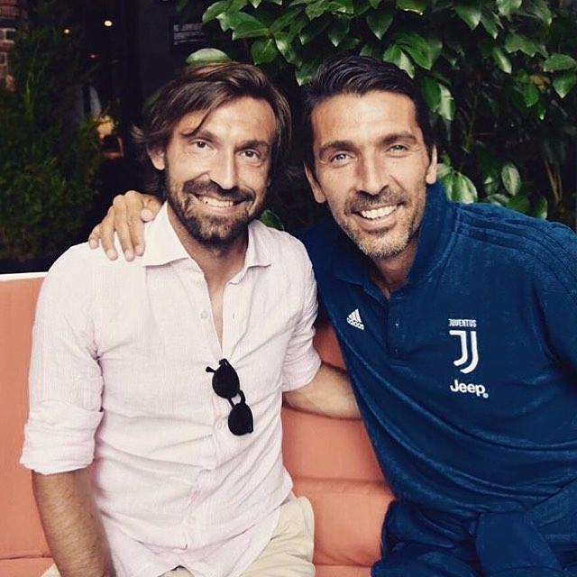  Gianluigi Buffon with his old friend Andrea Pirlo