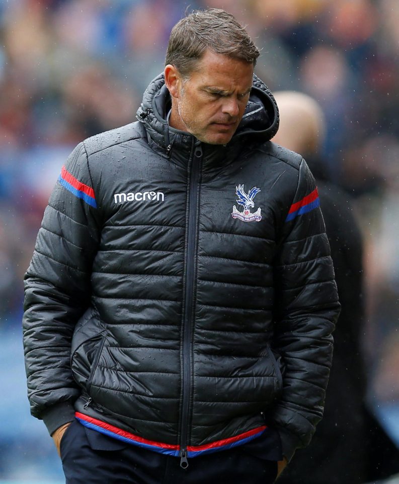  Dutchman Frank de Boer lasted just 10 weeks as Eagles manager