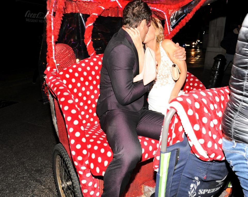  Max was pictured kissing Stephanie Waring at the ITV Gala in November