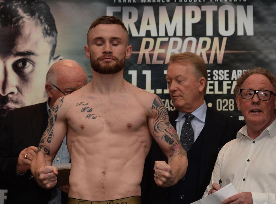  Two-weight world champion Carl Frampton will be back in the ring on April 21