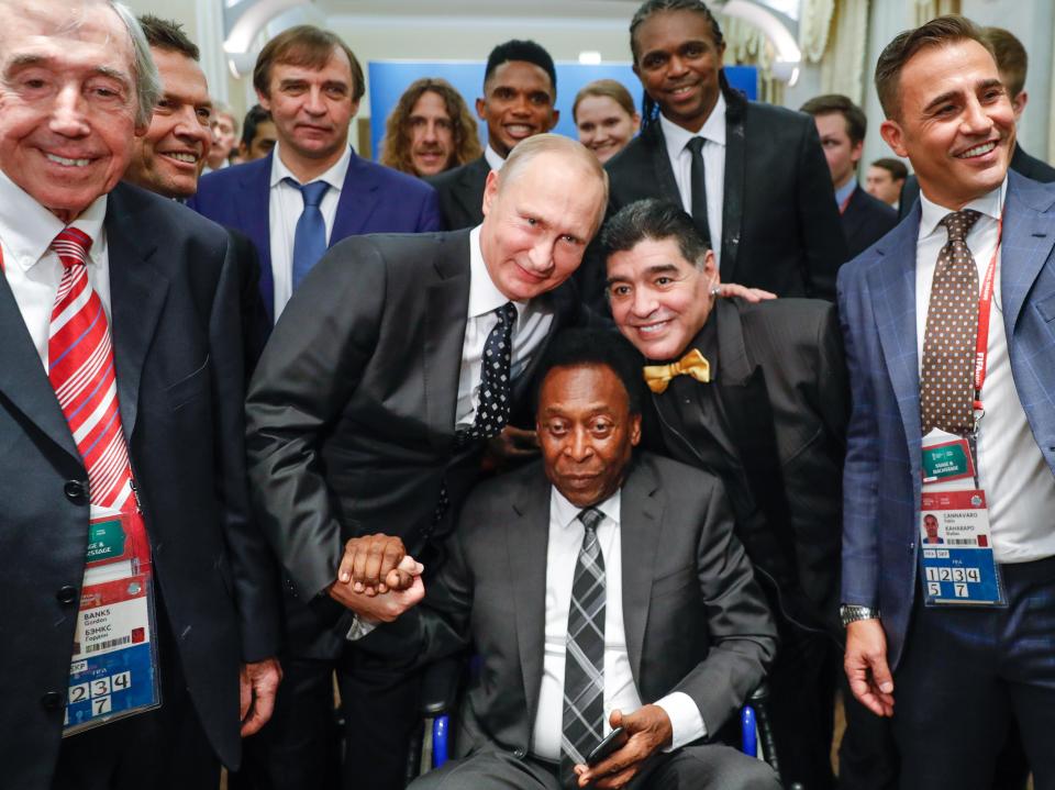  Pele was last seen in public using a wheelchair a the World Cup draw in Moscow