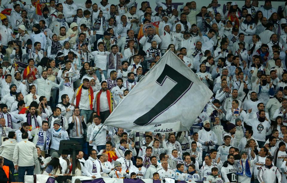  Real Madrid fans pay the third-most to watch their side, according to the study