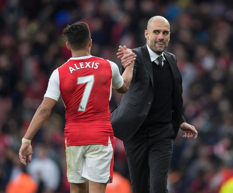  Pep Guardiola is a huge fan of Alexis Sanchez and wants him this month