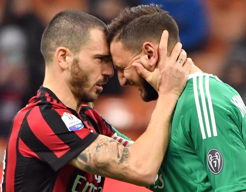  Donnarumma was left in tears after being abused by the AC Milan fans