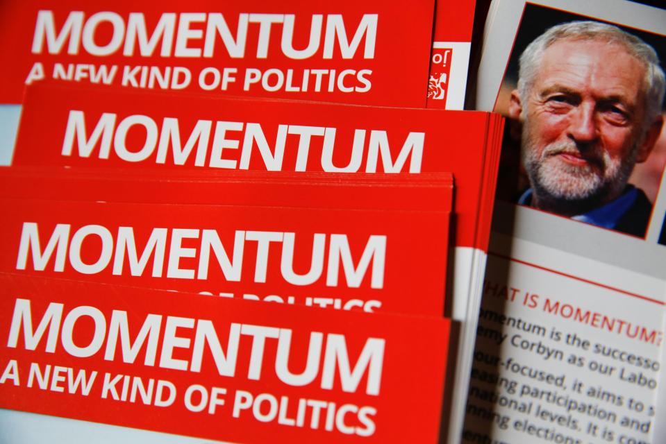  Pro-Corbyn group Momentum locked in a wrangle with children's charity of same name