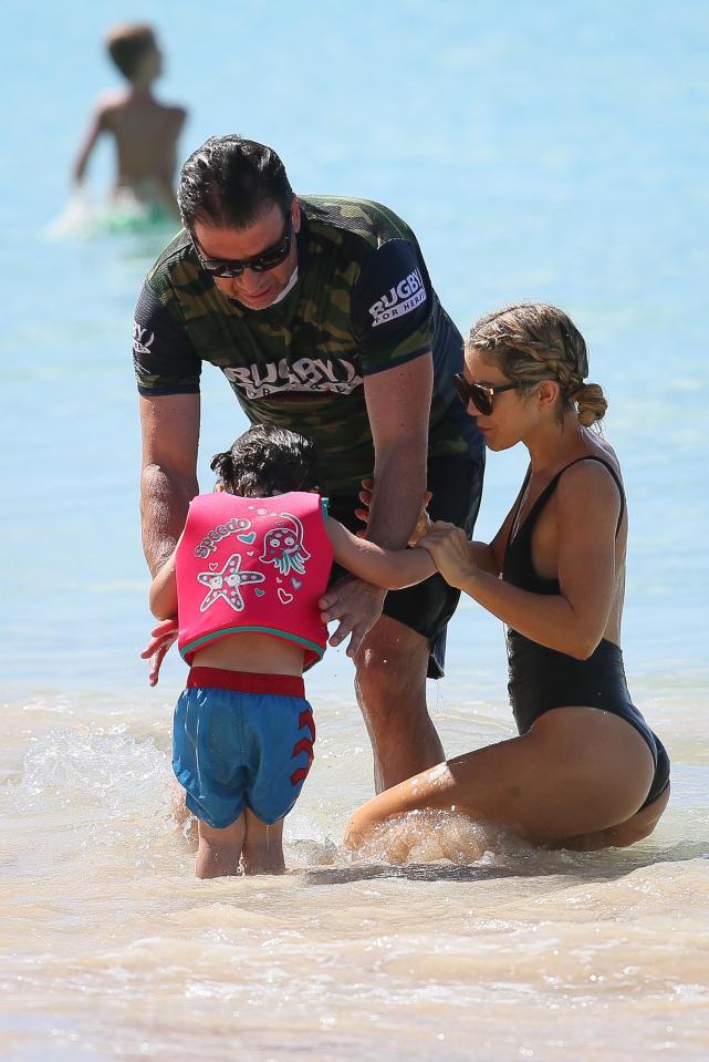  The former couple and their son went on holiday to Barbados in December