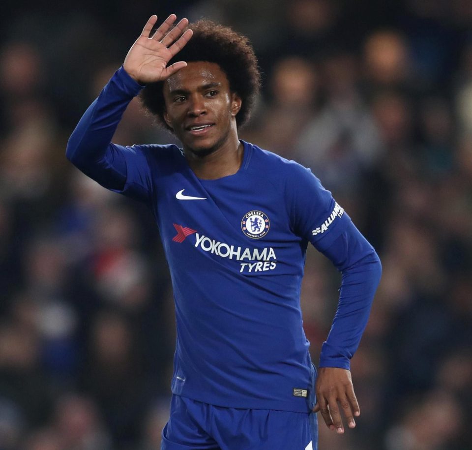  Willian starred for Chelsea against Stoke last time out - but is back on the bench for the visit to Arsenal