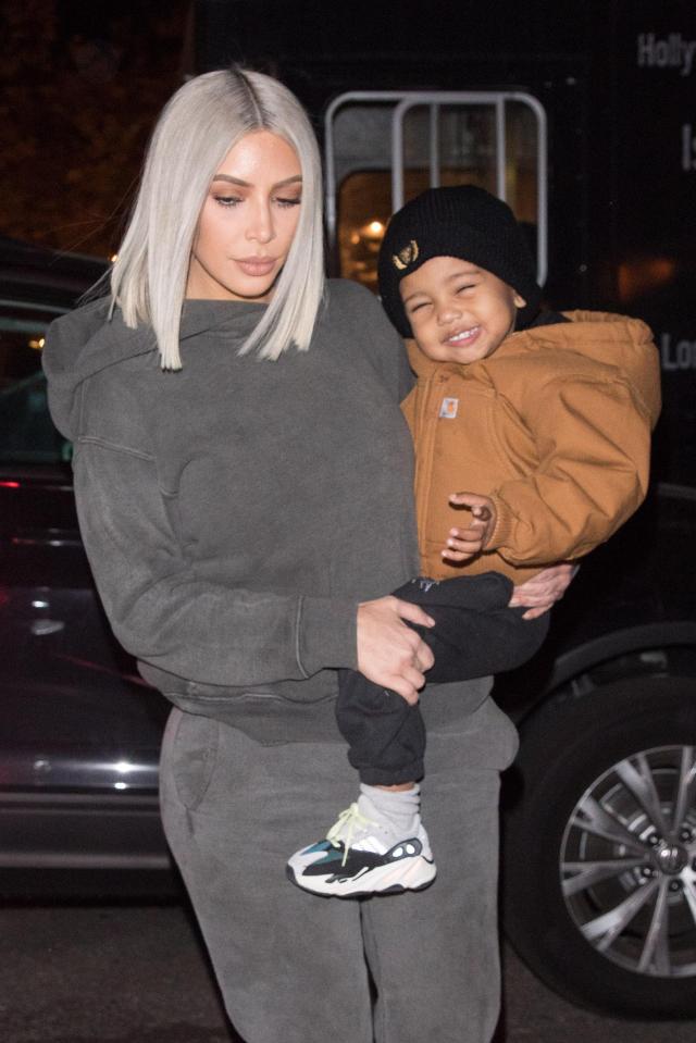  Kim, here with her son Saint, hand picked a surrogate to help the couple have another child