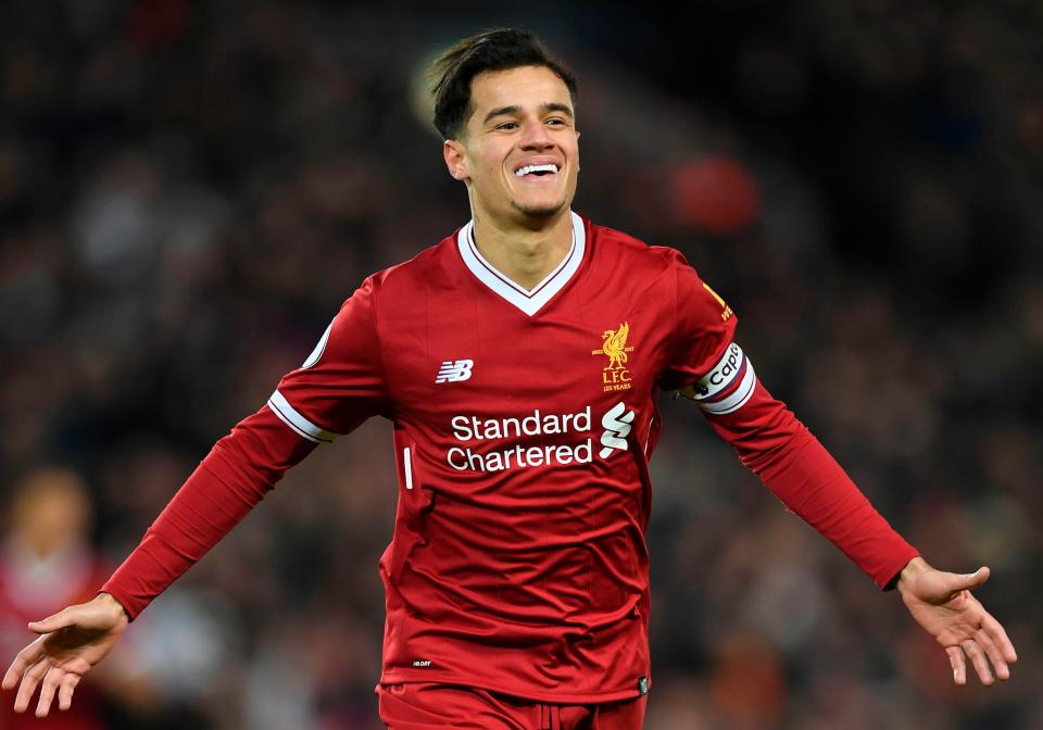  Philippe Coutinho is the fifth-best forward in the top-flight