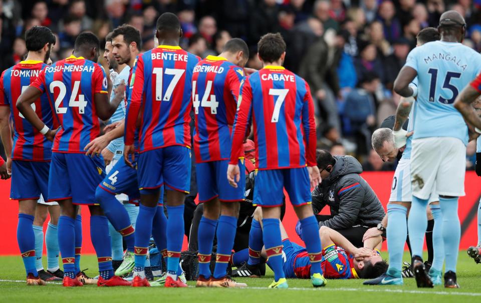  Scott Dann could be out for the season after getting injured against Manchester City