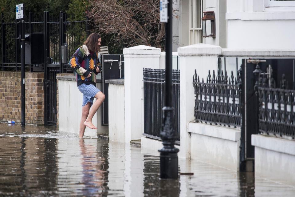  Residential streets were also underwater in nearby Chiswick