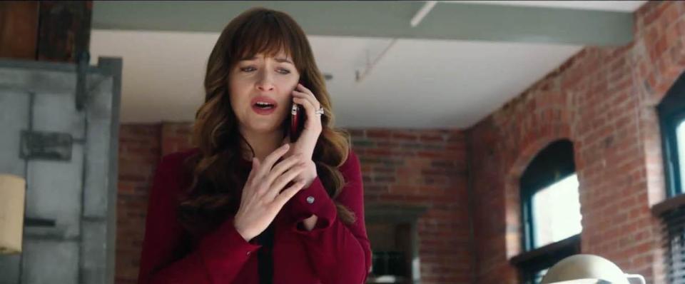  This is the moment Dakota Johnson's character realises she is pregnant